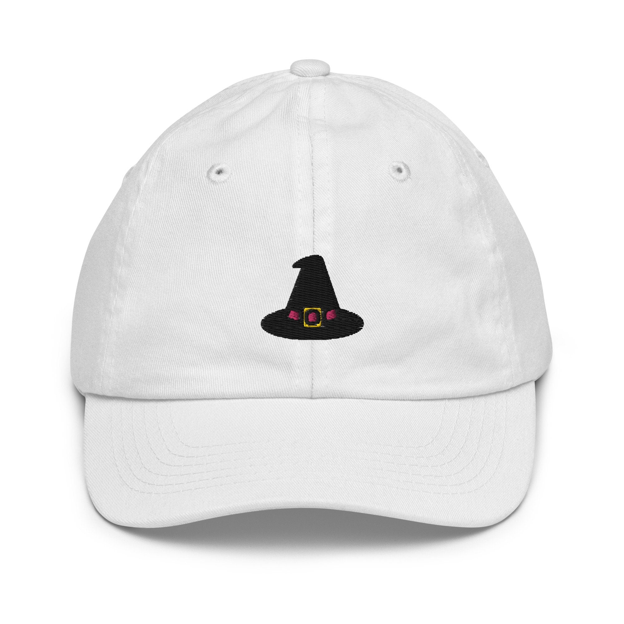 Witch Hat Youth Baseball Cap, Handmade Kids Hat, Embroidered Childrens Hat Gift - Multiple Colors