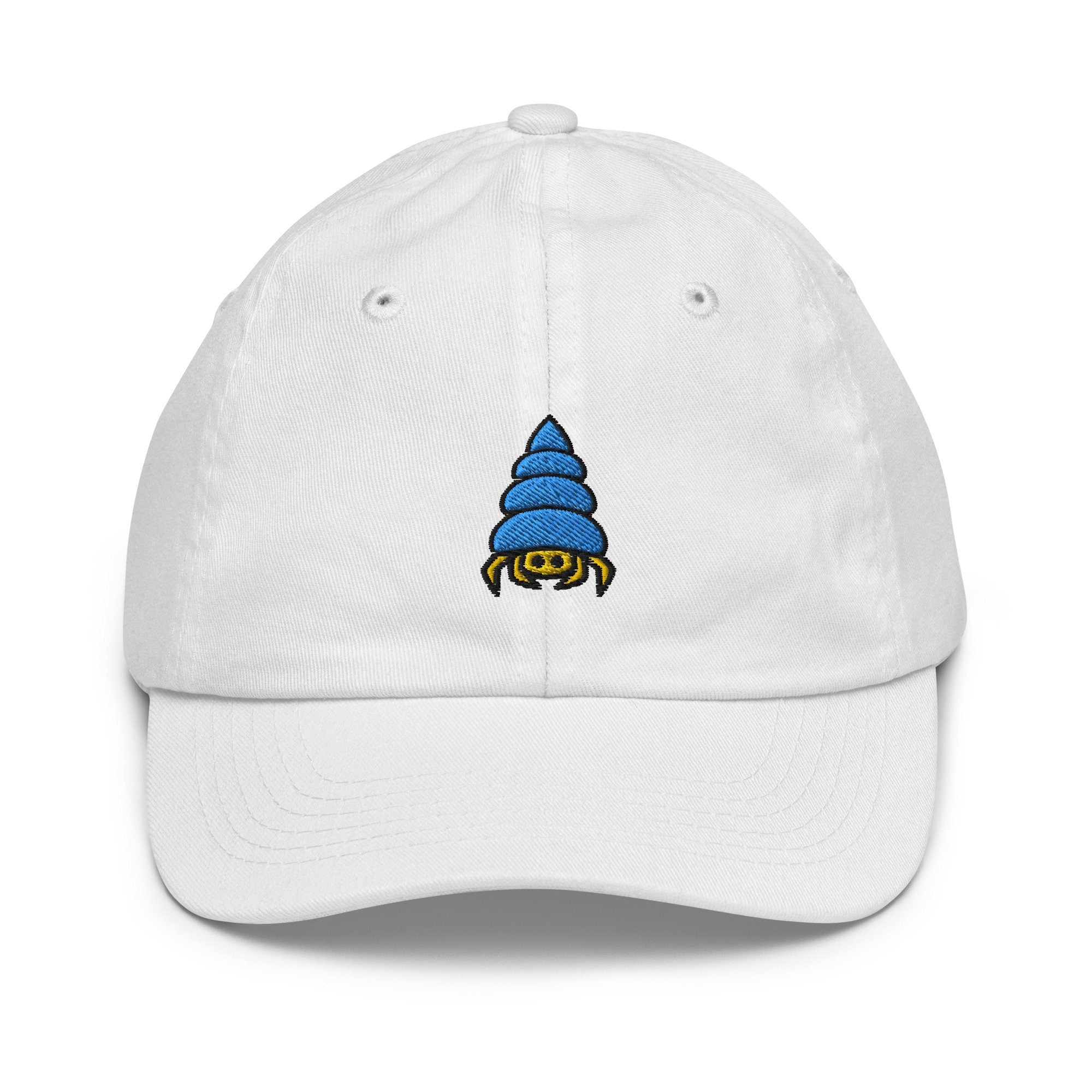 Hermit Crab Youth Baseball Cap, Handmade Kids Hat, Embroidered Childrens Hat Gift - Multiple Colors