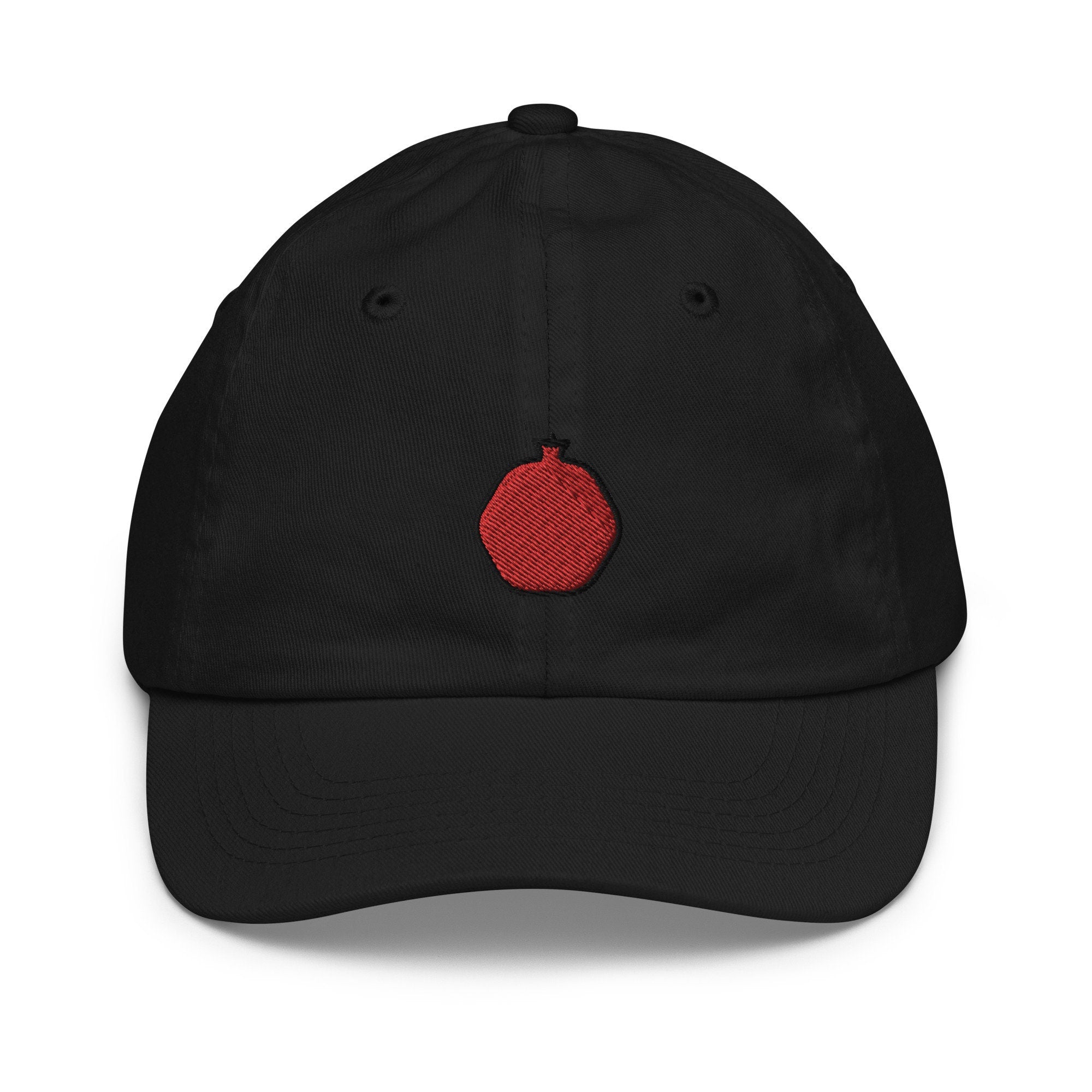 Pomegranate Youth Baseball Cap, Handmade Kids Hat, Embroidered Childrens Hat Gift - Multiple Colors