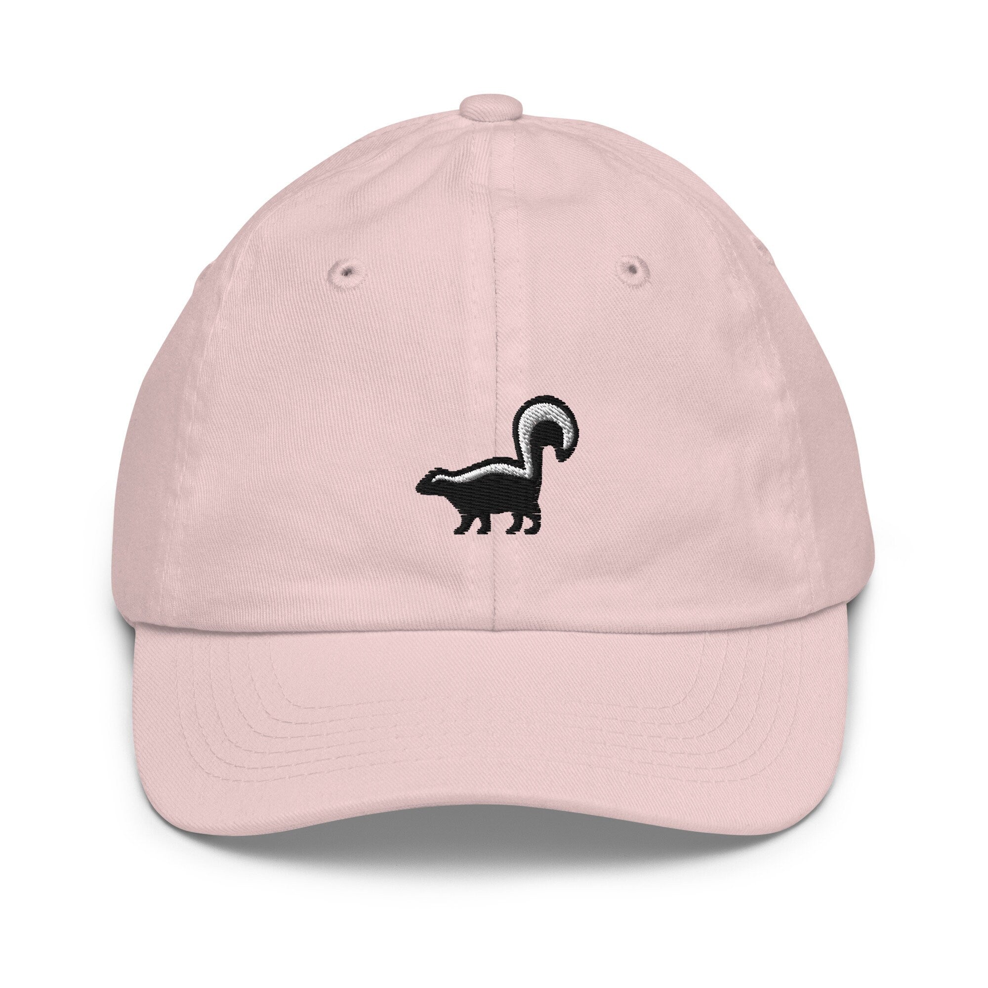 Skunk Youth Baseball Cap, Handmade Kids Hat, Embroidered Childrens Hat Gift - Multiple Colors