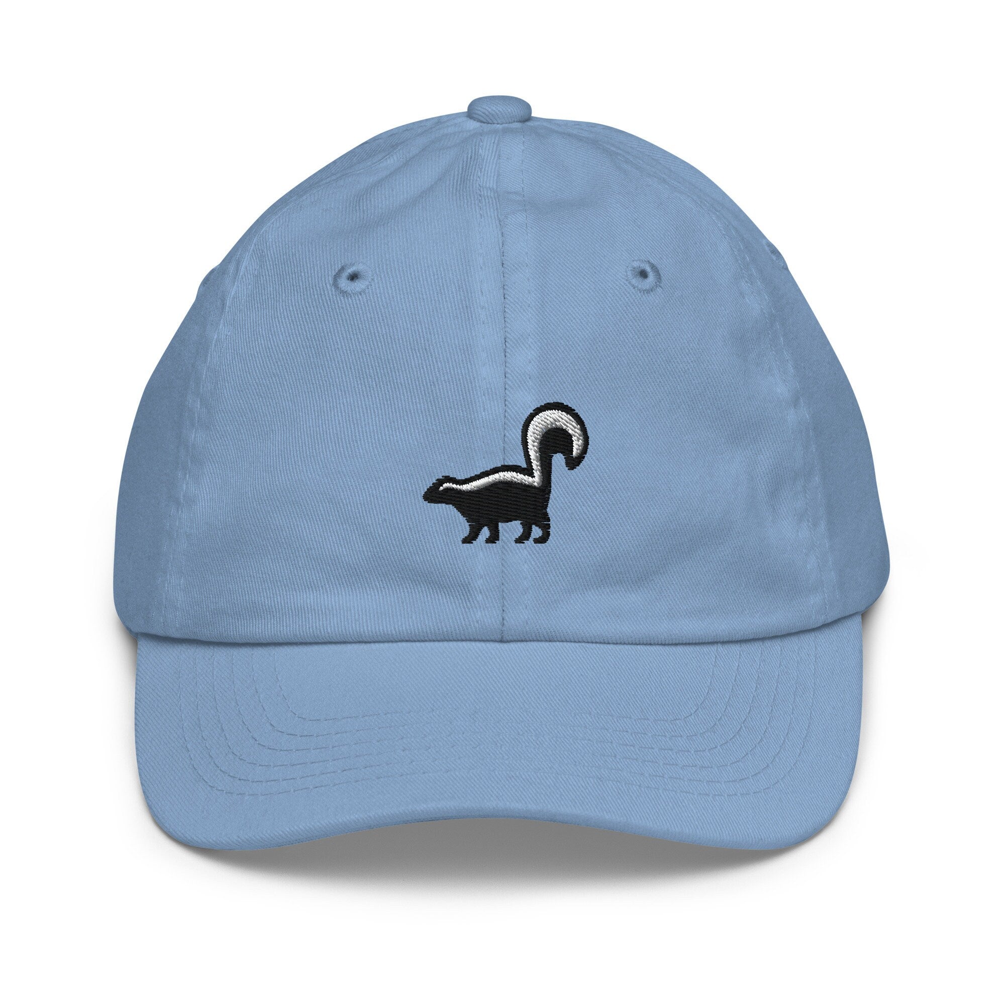 Skunk Youth Baseball Cap, Handmade Kids Hat, Embroidered Childrens Hat Gift - Multiple Colors