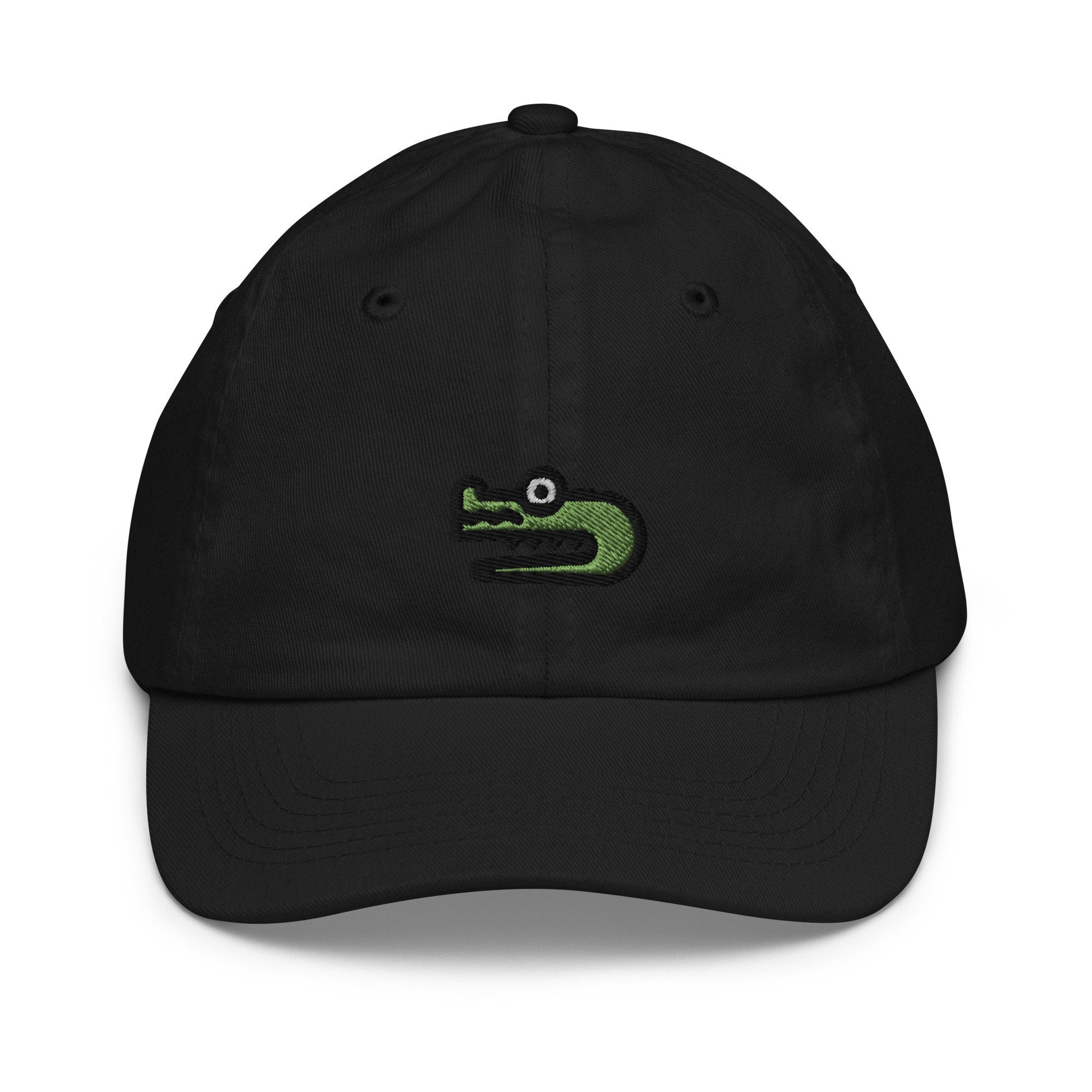 Crocodile Youth Baseball Cap, Handmade Kids Hat, Embroidered Childrens Hat Gift - Multiple Colors