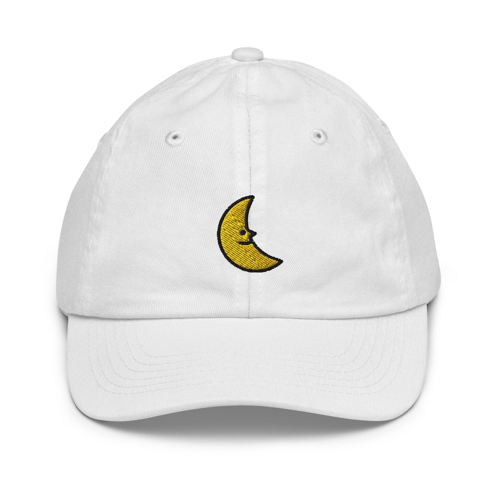 Moon Youth Baseball Cap, Handmade Kids Hat, Embroidered Childrens Hat Gift - Multiple Colors