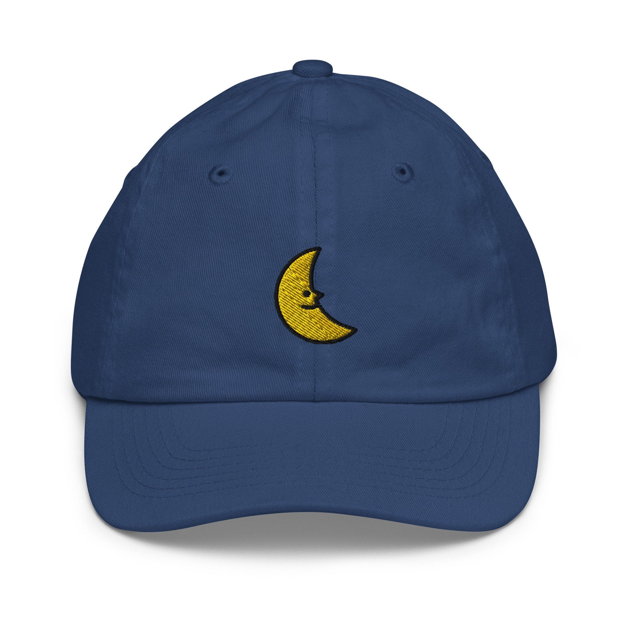Moon Youth Baseball Cap, Handmade Kids Hat, Embroidered Childrens Hat Gift - Multiple Colors