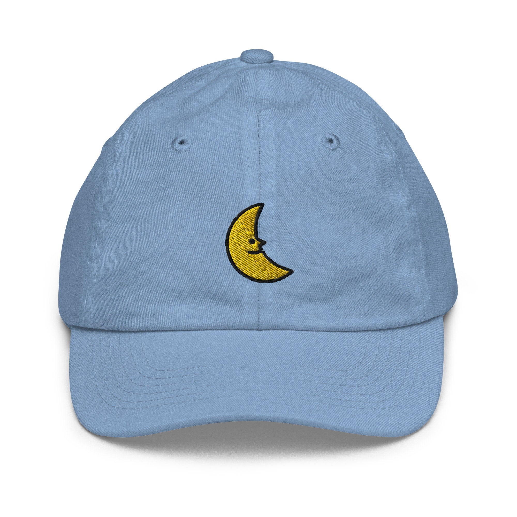 Moon Youth Baseball Cap, Handmade Kids Hat, Embroidered Childrens Hat Gift - Multiple Colors