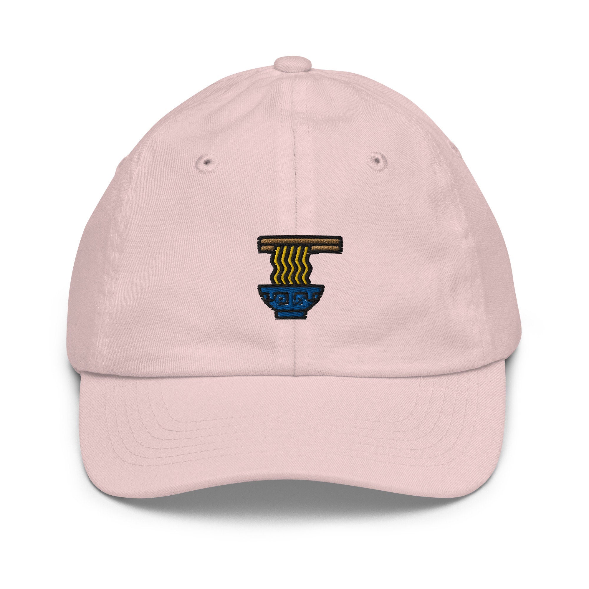 Noodles Youth Baseball Cap, Handmade Kids Hat, Embroidered Childrens Hat Gift - Multiple Colors