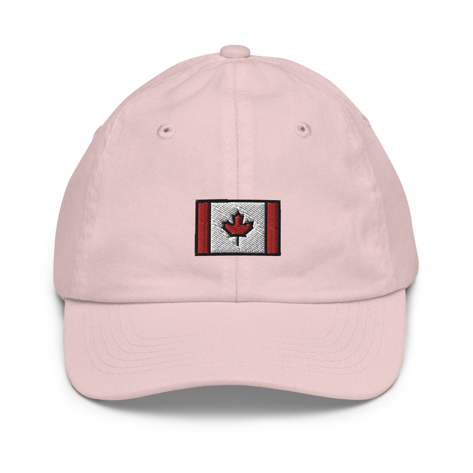 Canadian Flag Youth Baseball Cap, Handmade Kids Hat, Embroidered Childrens Hat Gift - Multiple Colors