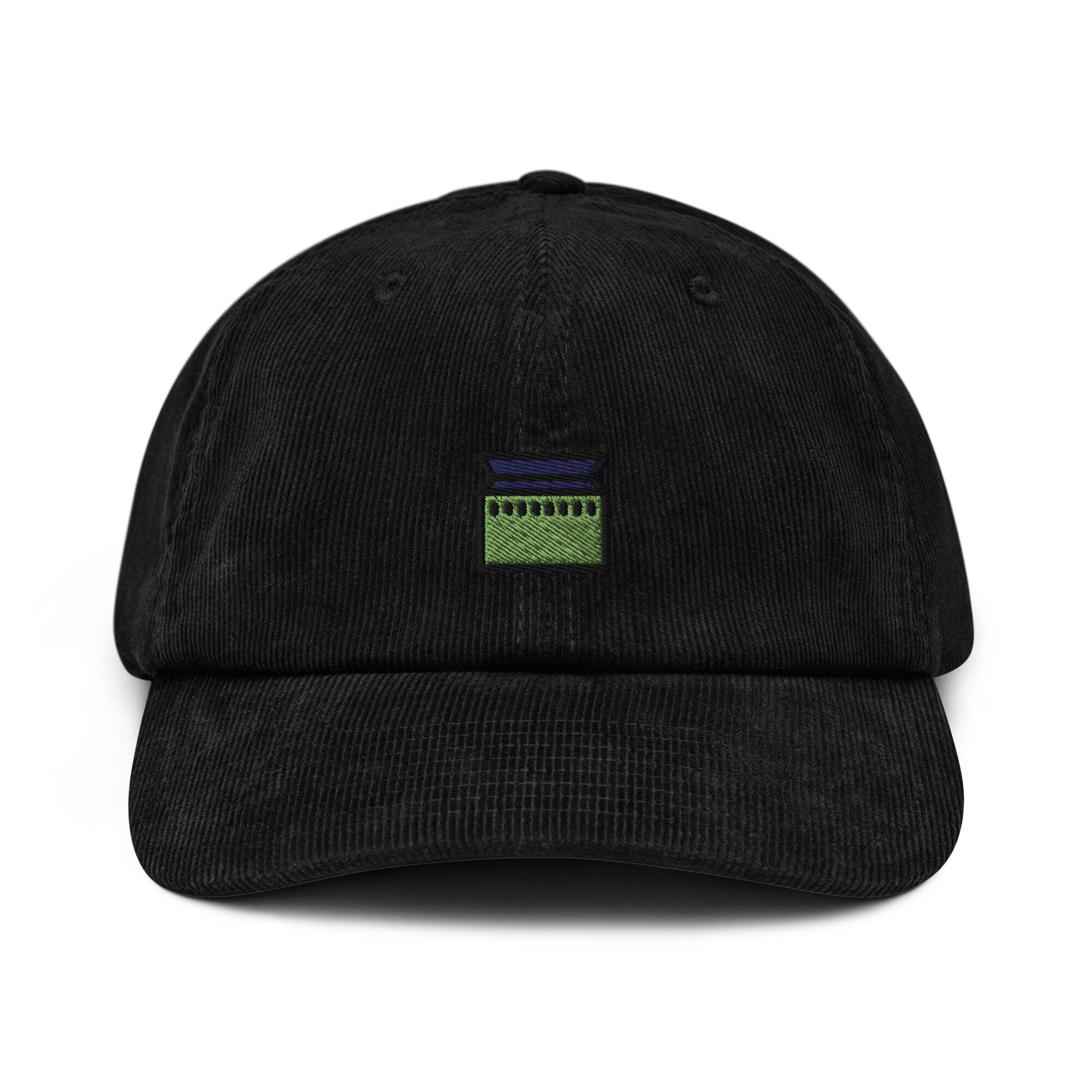 Dumpster Corduroy Hat, Handmade Embroidered Corduroy Dad Cap - Multiple Colors