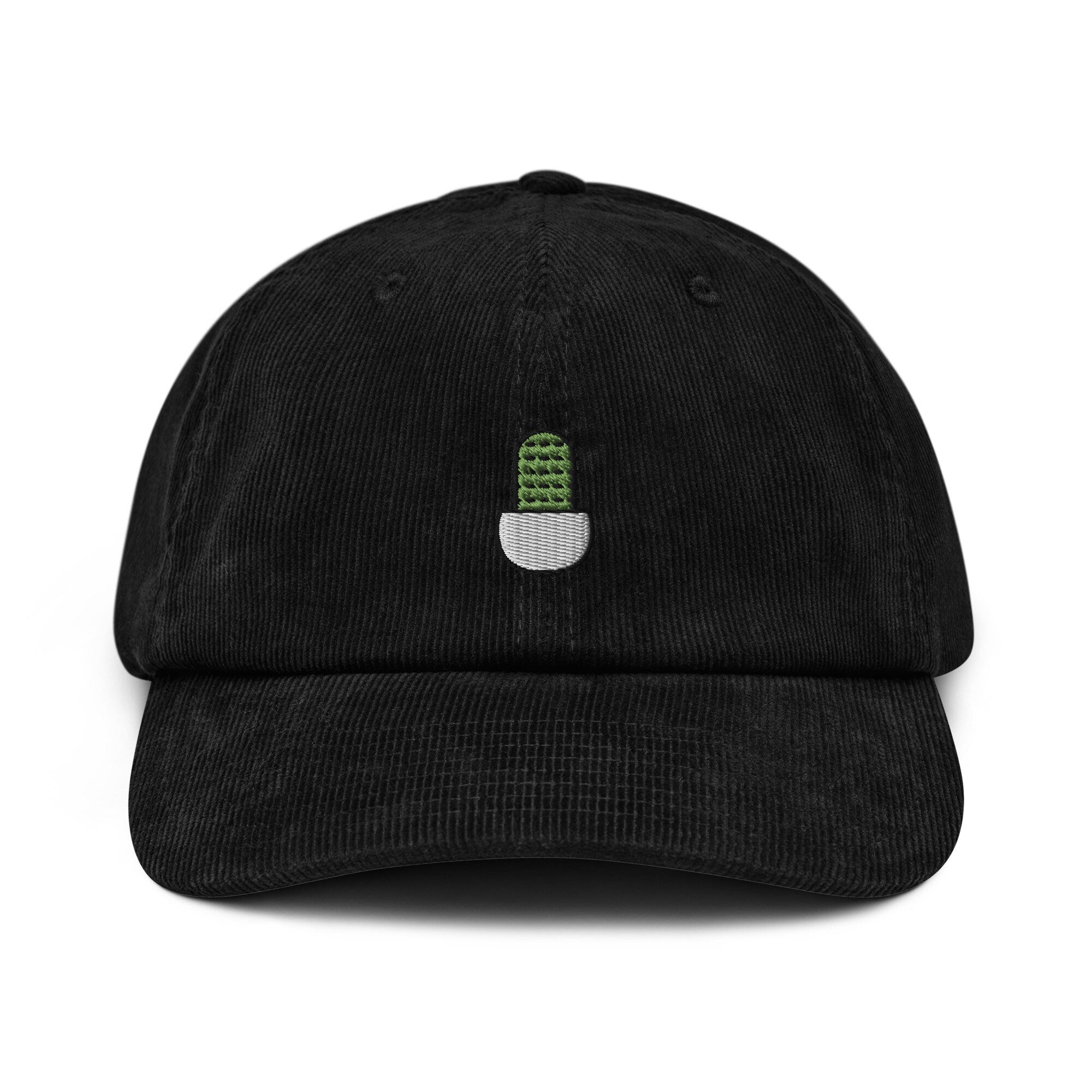 Cactus Succulent Corduroy Hat, Handmade Embroidered Corduroy Dad Cap - Multiple Colors