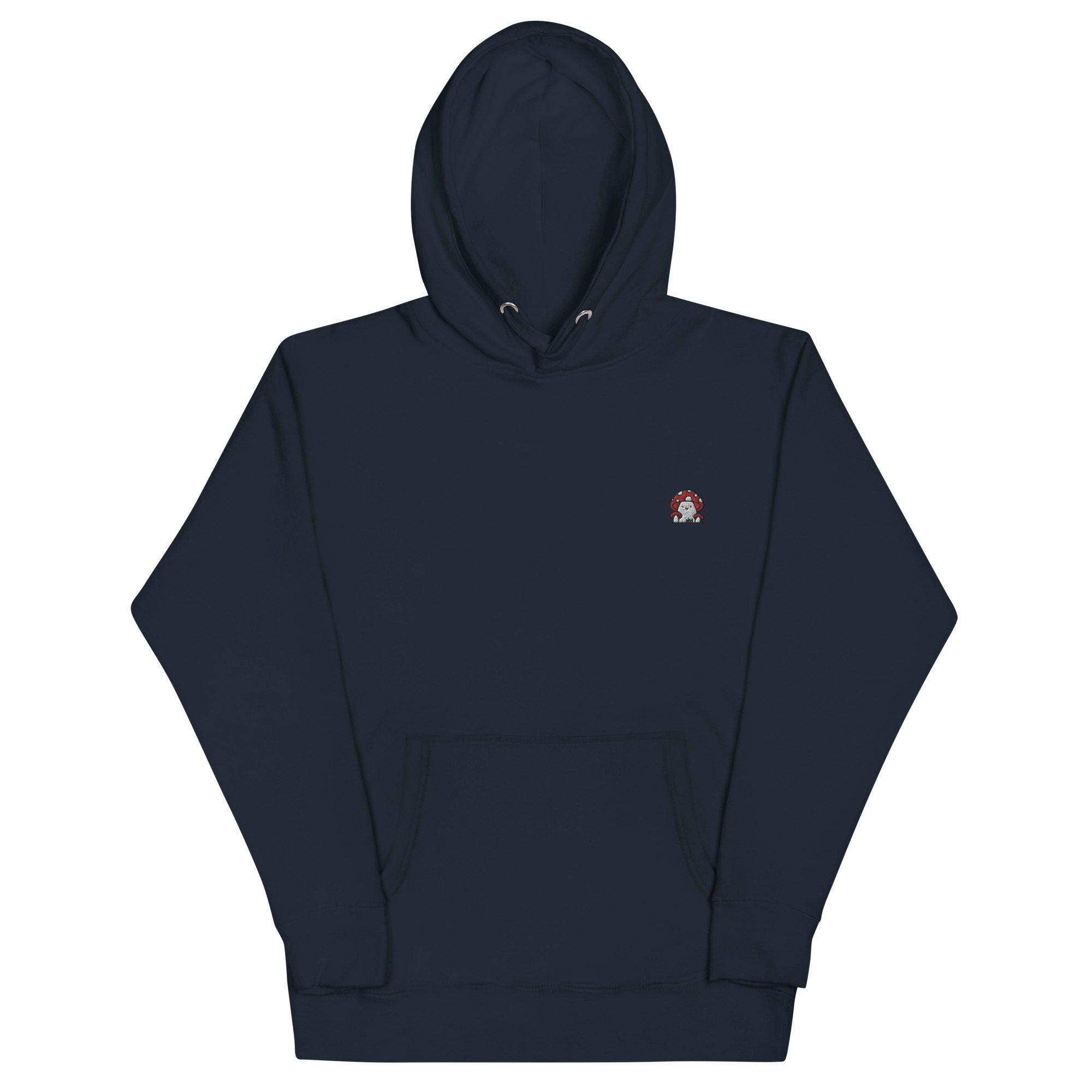 Toadstool Mushrooms Unisex Hoodie, Handmade Embroidered Hoodie, Premium Hooded Sweater, Hoodie Embroidery - Multiple Colors