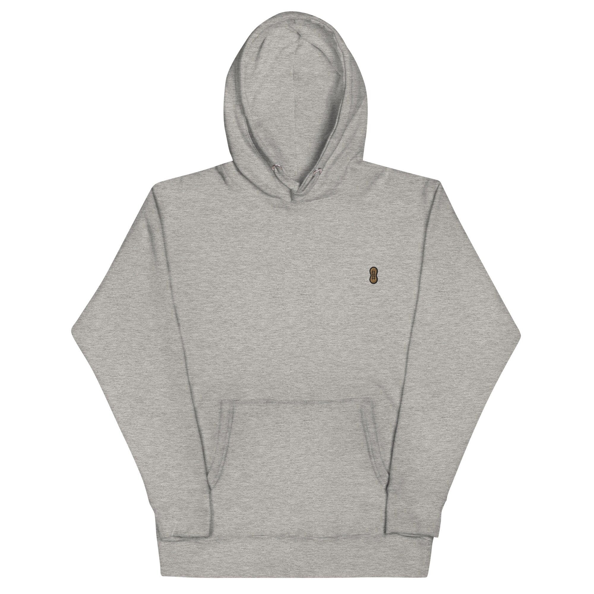 Peanut Unisex Hoodie, Handmade Embroidered Hoodie, Premium Hooded Sweater, Hoodie Embroidery - Multiple Colors