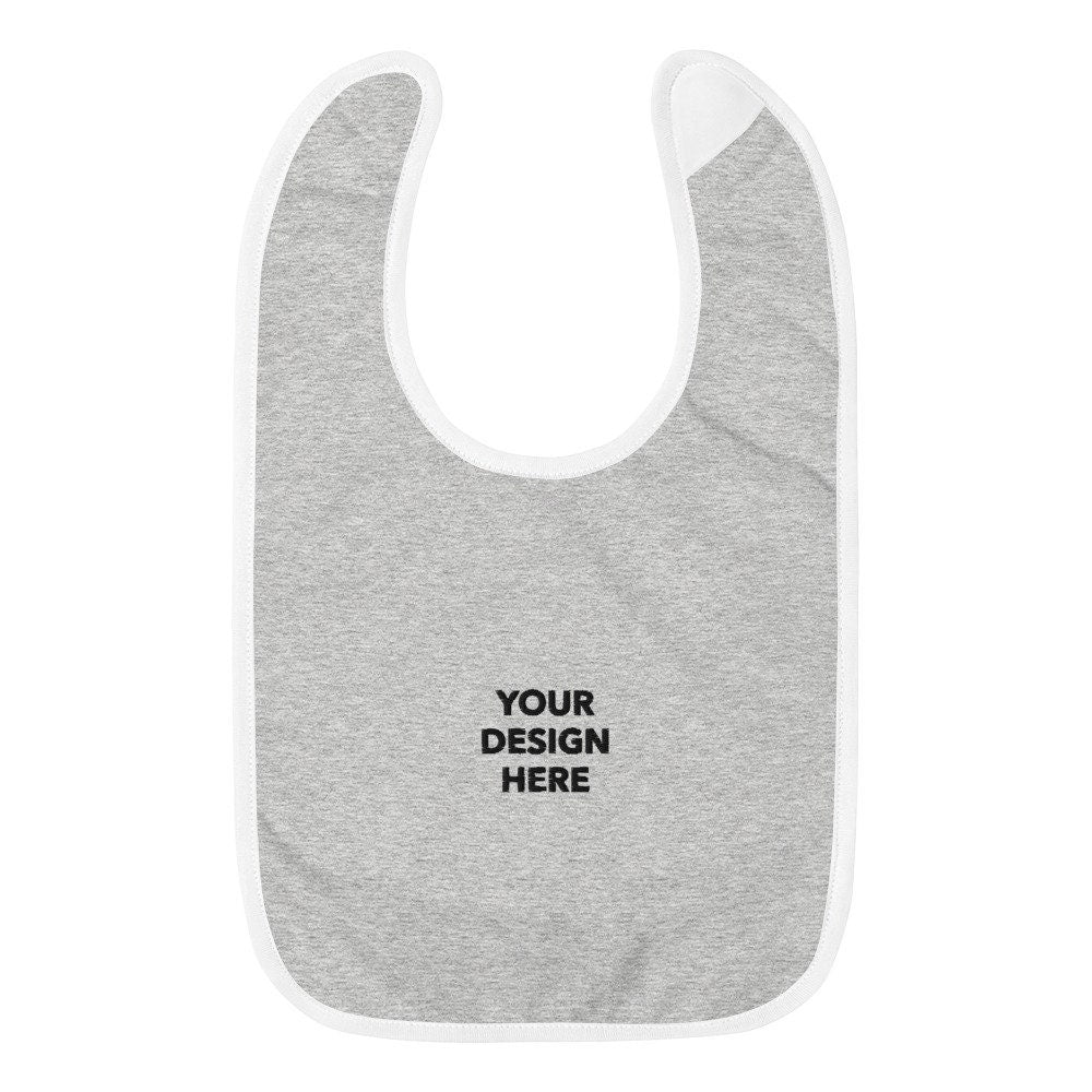 Your Design Custom Bib, Handmade Premium Baby Bib, New Parent Baby Shower Gift, Personalized Design Baby Bib - Multiple Colors