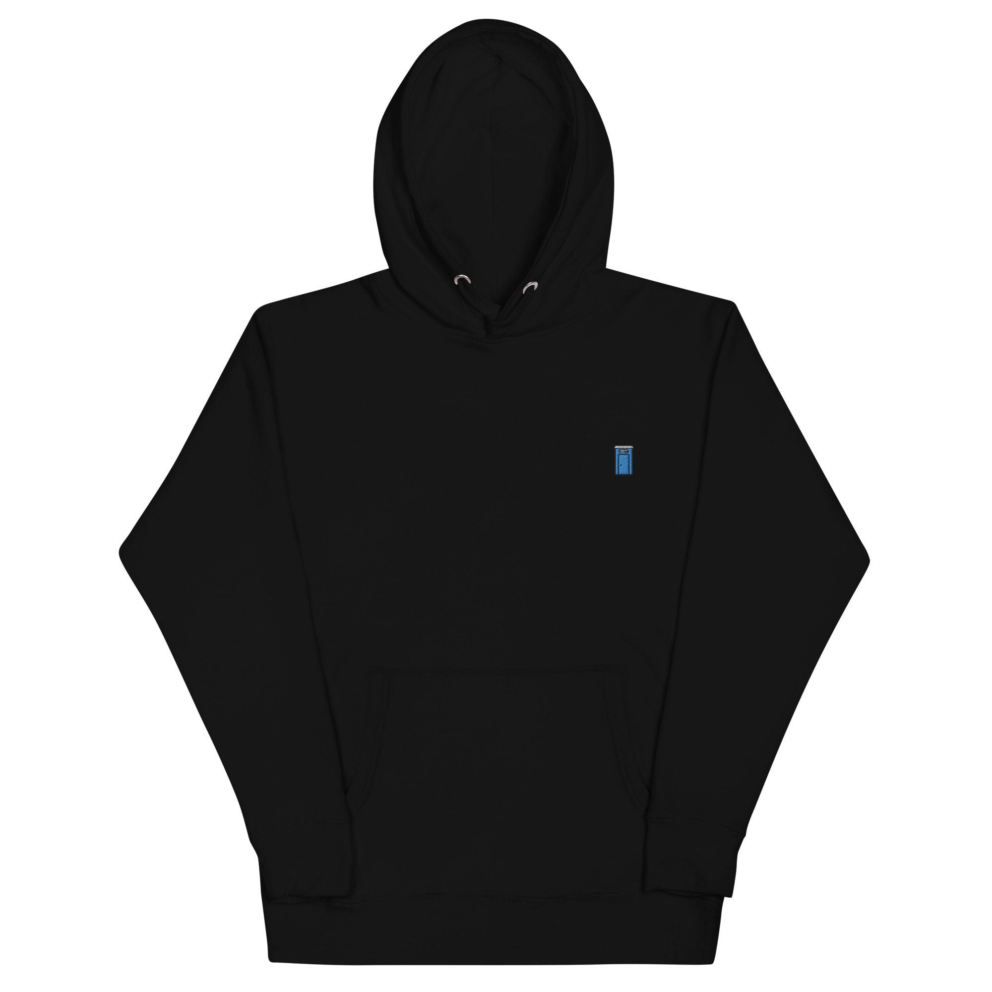 Portable Toilet Unisex Hoodie, Handmade Embroidered Hoodie, Premium Hooded Sweater, Hoodie Embroidery - Multiple Colors