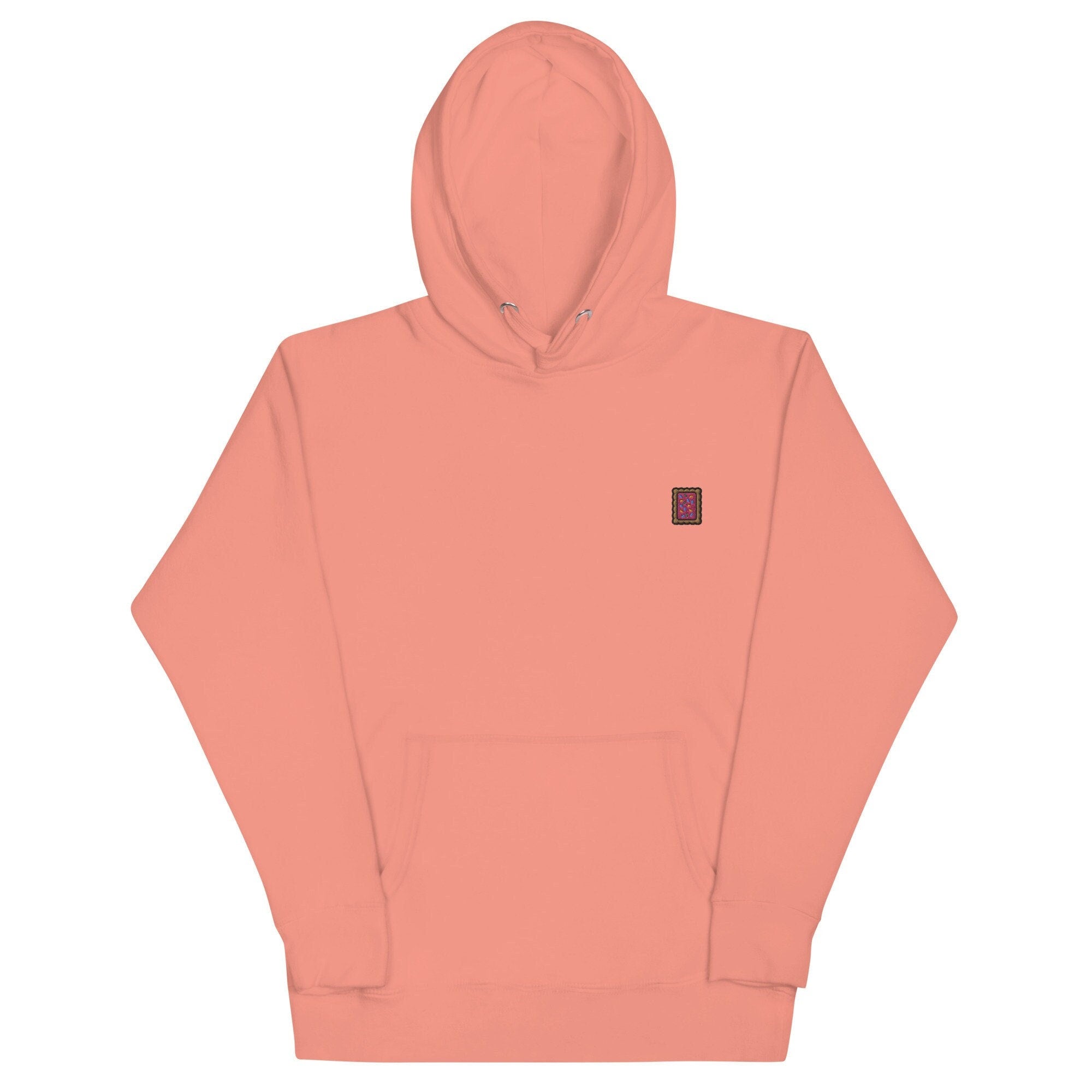 Pop Tart Unisex Hoodie, Handmade Embroidered Hoodie, Premium Hooded Sweater, Hoodie Embroidery - Multiple Colors