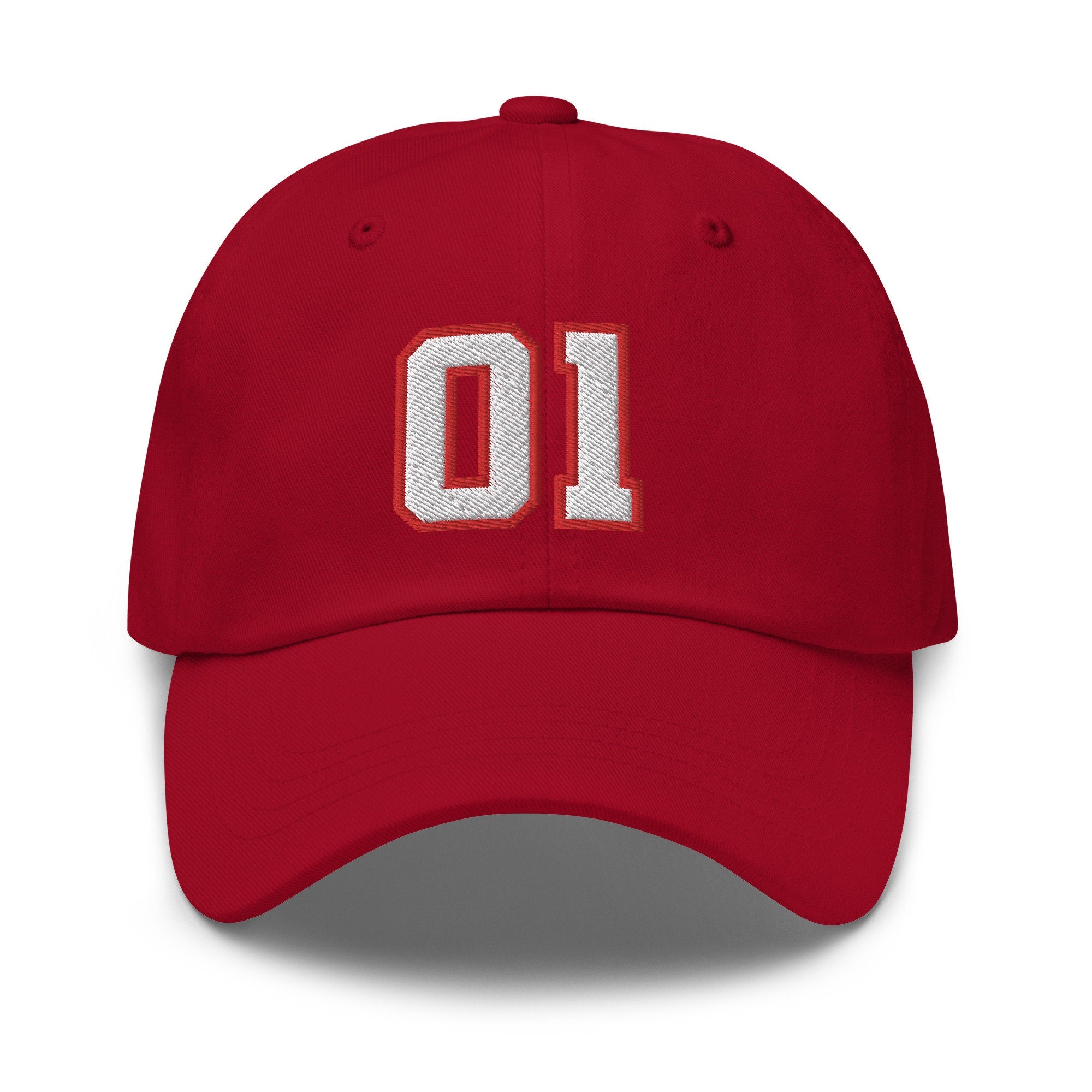 Personalized Varsity Jersey Number Embroidered Dad Hat