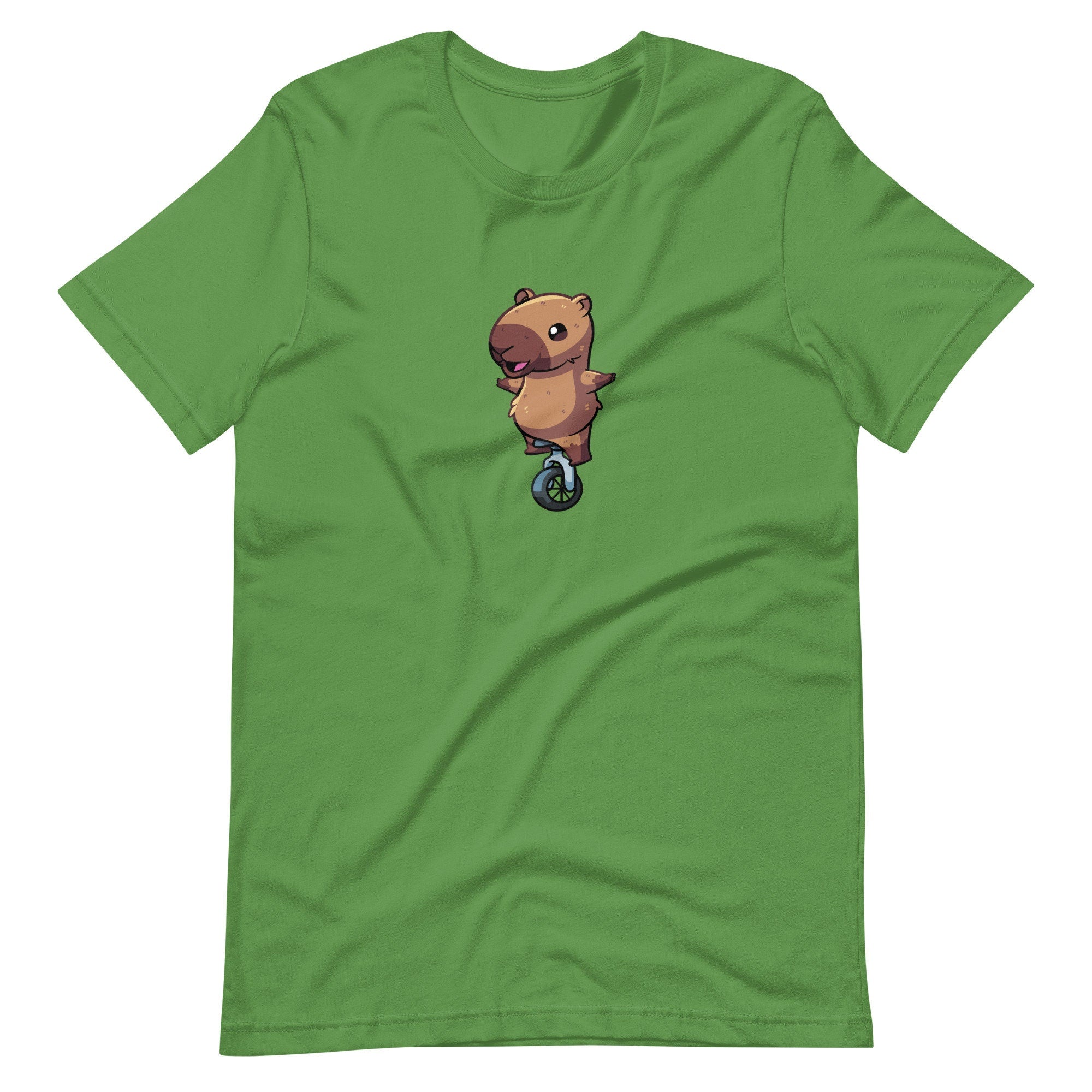 Capybara Unicycle, Unisex Capybara T-Shirt, Capybara Riding Unicycle Shirt, Capybara Gift