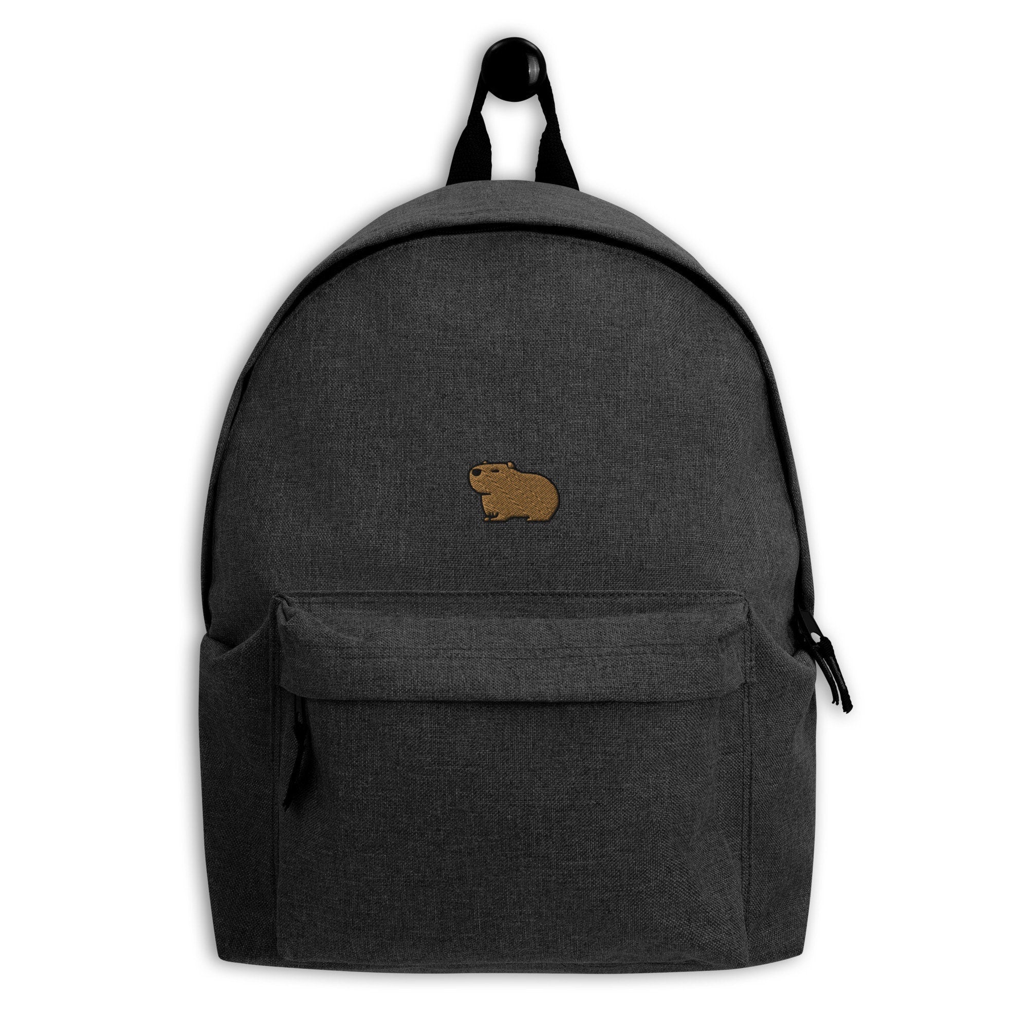 Capybara Embroidered Backpack, Handmade Capybara Backpack, Capybara Lover Embroidered Backpack, Capybara School Bag Gift