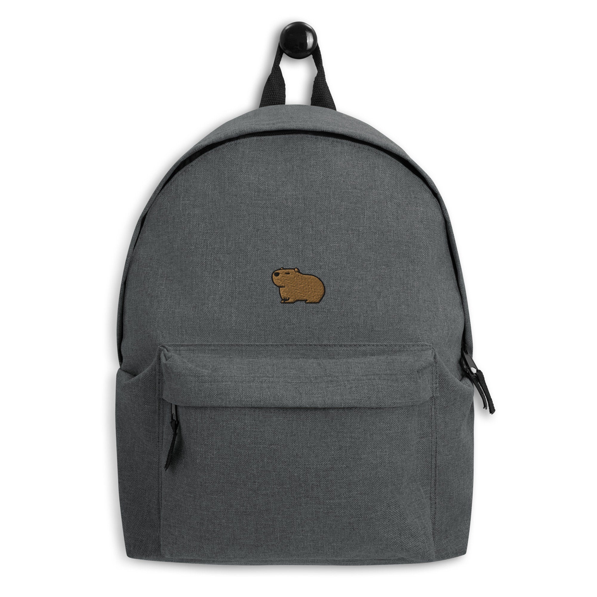 Capybara Embroidered Backpack, Handmade Capybara Backpack, Capybara Lover Embroidered Backpack, Capybara School Bag Gift