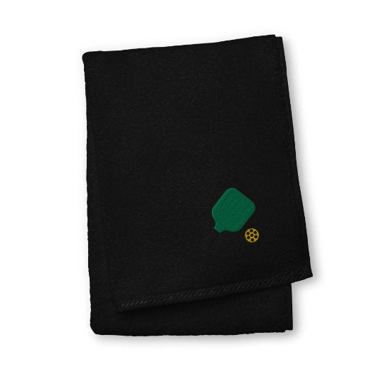 Pickleball Sweat Towel, Pickleball Turkish Cotton Towel, Handmade Embroidered Pickleball Towel, PIckleball Lover Towel