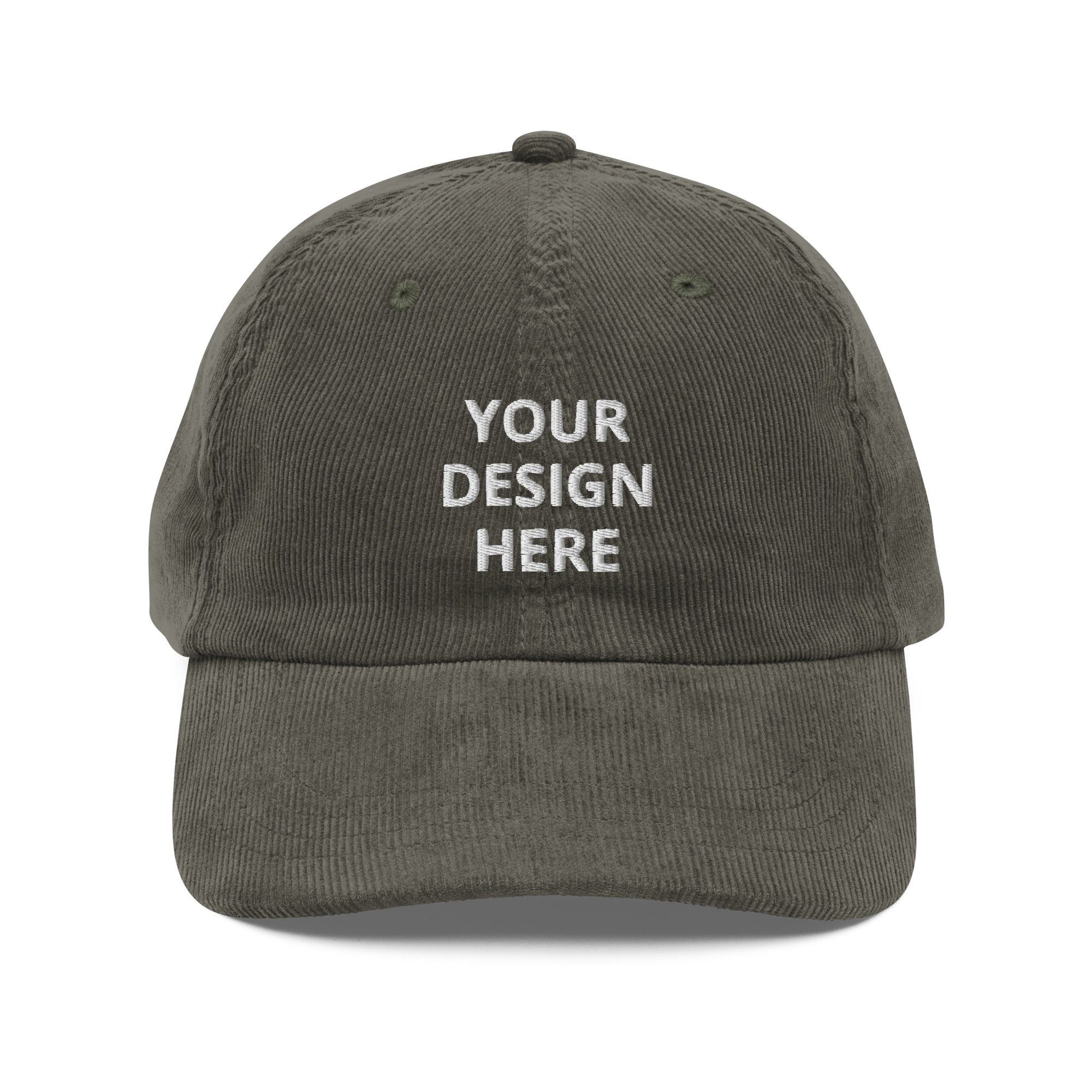 Custom Embroidered Corduroy Dad Hat